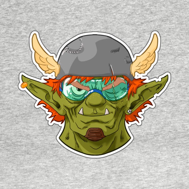 Smiling orc sticker by LeCoinDeFrederic